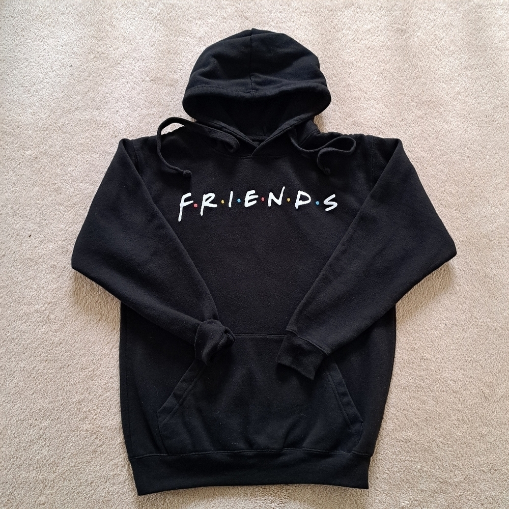 FRIENDS Black Hoodie Official Size Small Long Sleeved Casual Hooded - Picture 10 of 10